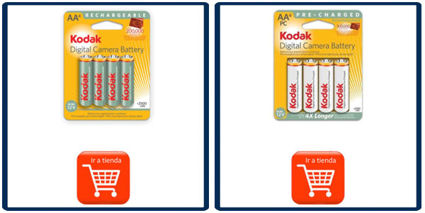 pilas-recargables-kodak-precios-catalogo